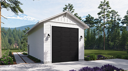 Detached garage front elevation